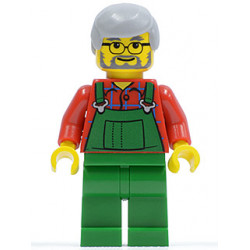 Overalls Farmer Green, Light Bluish Gray Hair, Glasses – ГРАДСКИ