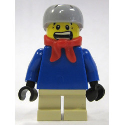 Plain Blue Torso with Blue Arms, Tan Short Legs, Light Bluish Gray Helmet, Bandana – ГРАДСКИ