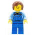 Overalls with Tools in Pocket Blue, Reddish Brown Hair Female Short Curled Ends – ГРАДСКИ
