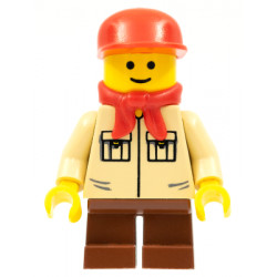 Shirt with 2 Pockets No Collar, Reddish Brown Short Legs, Red Cap, Red Bandana – ГРАДСКИ