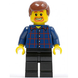 Plaid Button Shirt, Black Legs, Reddish Brown Male Hair, Dark Orange Goatee and Eyebrows – ГРАДСКИ