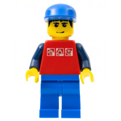 Red Shirt with 3 Silver Logos, Dark Blue Arms, Blue Legs, Blue Cap – ГРАДСКИ