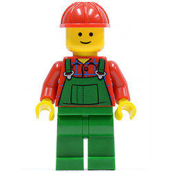 Overalls Farmer Green, Red Construction Helmet – ГРАДСКИ