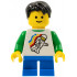 Boy - Classic Space Minifigure Floating Pattern, Blue Short Legs, Black Tousled Hair – ГРАДСКИ