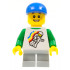 Classic Space Minifigure Floating Pattern, Light Bluish Gray Short Legs, Blue Short Bill Cap – ГРАДСКИ