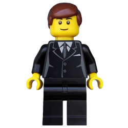 Suit Black, Reddish Brown Male Hair, Black Eyebrows, Thin Grin – ГРАДСКИ
