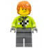 Lime Jacket with Wrench and Black and White Checkered Pattern, Dark Bluish Gray Legs, Dark Orange Hair, Crooked Smile – ГРАДСКИ