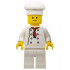 Chef - White Torso with 8 Buttons, Light Bluish Gray Wrinkles, WITH Back Print, White Legs, Standard Grin – ГРАДСКИ