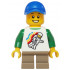 Classic Space Minifigure Floating Pattern, Short Dark Tan Legs, Blue Short Bill Cap – ГРАДСКИ