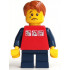 Red Shirt with 3 Silver Logos, Dark Blue Arms, Dark Blue Short Legs, Dark Orange Hair – ГРАДСКИ