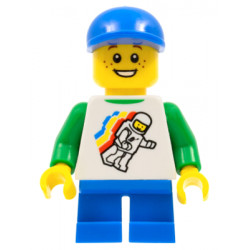 Classic Space Minifigure Floating Pattern, Blue Short Legs, Blue Short Bill Cap – ГРАДСКИ
