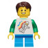 Classic Space Minifigure Floating Pattern, Dark Azure Short Legs, Dark Brown Short Tousled Hair – ГРАДСКИ