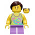 Girl, Dolphin Top, Short Medium Lavender Legs, Dark Brown Ponytail and Swept Sideways Fringe – ГРАДСКИ