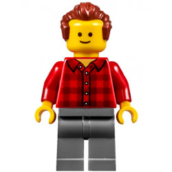 Music Store Assistant - Male, Red Plaid Flannel Shirt, Dark Bluish Gray Legs, Reddish Brown Hair – ГРАДСКИ