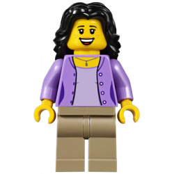 Mom, Medium Lavender Jacket over Lavender Shirt, Dark Tan Legs, Black Hair – ГРАДСКИ