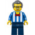 Carousel Ticket Vendor - Blue Shirt with White Stripes and Red Bow Tie, Dark Blue Legs, Dark Bluish Gray Swept Back Hair, Moustache and Glasses – ГРАДСКИ