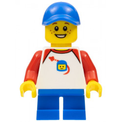 Boy - Classic Space Shirt with Red Sleeves, Blue Short Legs, Blue Cap – ГРАДСКИ