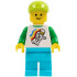 Classic Space Minifigure Floating Pattern, Medium Azure Legs, Lime Short Bill Cap, Standard Grin – ГРАДСКИ