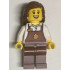 Barista - Female, Reddish Brown Apron with Cup and Name Tag, Reddish Brown Legs, Reddish Brown Hair – ГРАДСКИ