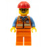 Orange Safety Vest with Reflective Stripes, Orange Legs, Red Construction Helmet, Glasses – ГРАДСКИ