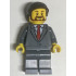 Suit Jacket Buttoned with Red Tie, Dark Bluish Gray Legs, Dark Brown Smooth Hair – ГРАДСКИ