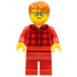 Ludo Red - Male, Red Plaid Flannel Shirt, Red Legs, Dark Orange Hair, Glasses – МАРКА ЛЕГО