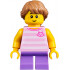 Child - Girl, Bright Pink Striped Shirt with Cat Head, Medium Lavender Short Legs, Medium Nougat Braided Hair – ГРАДСКИ