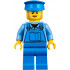 Mechanic - Male, Blue Overalls over Medium Blue Shirt, Blue Legs, Blue Police Hat, Dark Tan Moustache and Sideburns, No Back Print – ГРАДСКИ