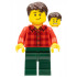Man, Red Plaid Flannel Shirt, Dark Green Pants, Dark Brown Hair – ГРАДСКИ