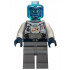 Cyber Drone Robot - Flat Silver Spacesuit with Harness and White Panel with Classic Space Logo, Trans-Light Blue Head – ГРАДСКИ