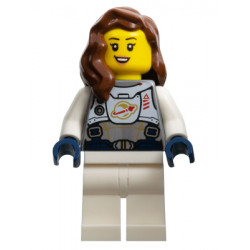 Astronaut - Female, Flat Silver Spacesuit with Harness and White Panel with Classic Space Logo, Reddish Brown Hair – ГРАДСКИ
