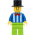 Fairground Worker - Male, White Stripes and Red Bow Tie, Lime Legs, Black Top Hat – ГРАДСКИ