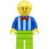 Fairground Worker - Female, White Stripes and Red Bow Tie, Lime Legs, Bright Light Yellow Hair – ГРАДСКИ