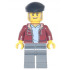 Man, Dark Red Jacket with Bright Light Blue Shirt, Dark Bluish Gray Legs, Black Beret, Moustache and Sideburns (Vintage Taxi Driver) – ГРАДСКИ