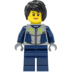 Submarine Pilot - Female, Flat Silver and Dark Blue Jacket, Black Hair – ГРАДСКИ