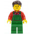 Overalls Farmer Green, Dark Brown Short Tousled Hair, Standard Grin – ГРАДСКИ