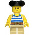 Child - Boy, White Tank Top with Blue Stripes, Tan Short Legs, Black Tricorne Hat, Freckles – ГРАДСКИ