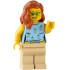 Land Rover Classic Defender Driver - Female, Bright Light Blue Knotted Top with Pineapples, Tan Legs, Dark Orange Hair, Green Glasses – ГРАДСКИ