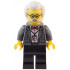 Natural History Museum Curator - Male, Dark Bluish Gray Plaid Jacket with Red Bow Tie, Black Legs, White Hair, Glasses – ГРАДСКИ