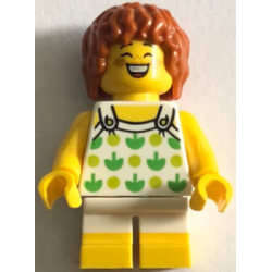 Child - Girl, White Halter Top with Green Apples and Lime Spots, White Short Legs with Yellow Feet,  – ГРАДСКИ