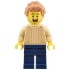 Adult - Male, Tan Knit Cable Sweater, Dark Blue Legs, Medium Nougat Spiked Hair – ГРАДСКИ