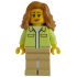 Modern House Resident - Female, Yellowish Green Jacket over White Shirt, Tan Legs, Medium Nougat Hai – ГРАДСКИ
