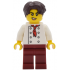 Tudor House Chef - White Torso with 8 Buttons, Dark Red Legs, Dark Brown Hair Wavy – ГРАДСКИ
