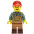 Gardener - Female, Medium Nougat Overalls over Sand Green Shirt, Reddish Brown Boots, Red Ball Cap with Reddish Brown Ponytail – ГРАДСКИ