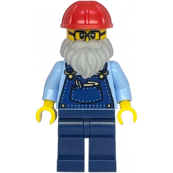 Shopping Street Plumber - Male, Bright Light Blue Shirt, Dark Blue Overalls and Legs, Red Construction Helmet – ГРАДСКИ
