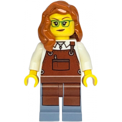 Shopping Street Carpenter - Female, White Shirt, Reddish Brown Apron, Sand Blue Legs, Dark Orange Hair – ГРАДСКИ