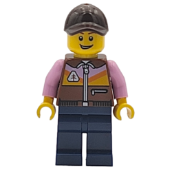 Airplane Passenger - Male, Reddish Brown Jacket, Dark Blue Legs, Dark Brown Cap – ГРАДСКИ