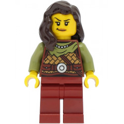 Viking Warrior - Female, Leather Armor, Dark Red Legs, Dark Brown Hair – ВИКИНГИ
