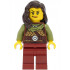 Viking Warrior - Female, Leather Armor, Dark Red Legs, Dark Brown Hair – ВИКИНГИ