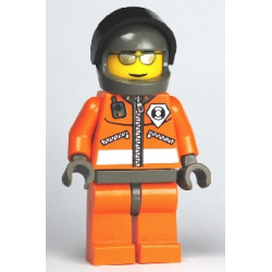 Coast Guard World City - Orange Jacket with Zipper, Silver Sunglasses, Dark Gray Helmet – ГРАДСКИ